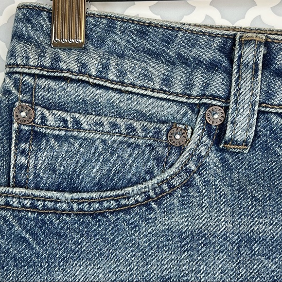 EUC Free People Zip It Up Denim Mini Skirt In Blue - Picture 8 of 11